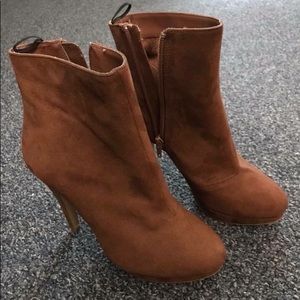 Brown ankle booties